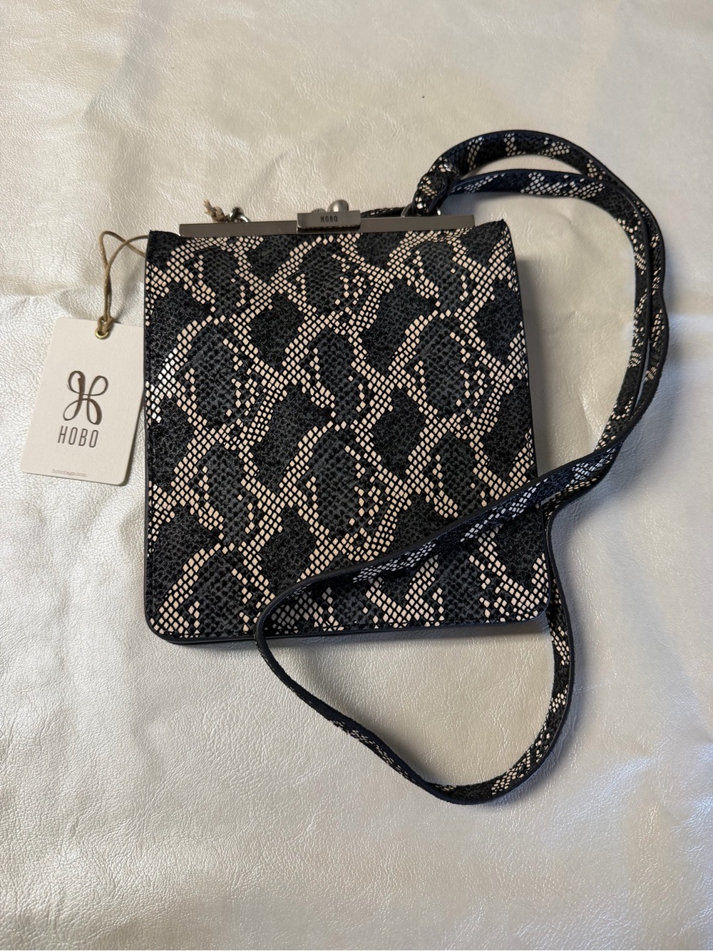 HOBO Snake-Print Crossbody Bag